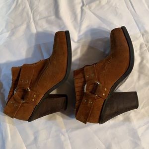 FP JC Western Harness Square Toe Ankle Boots